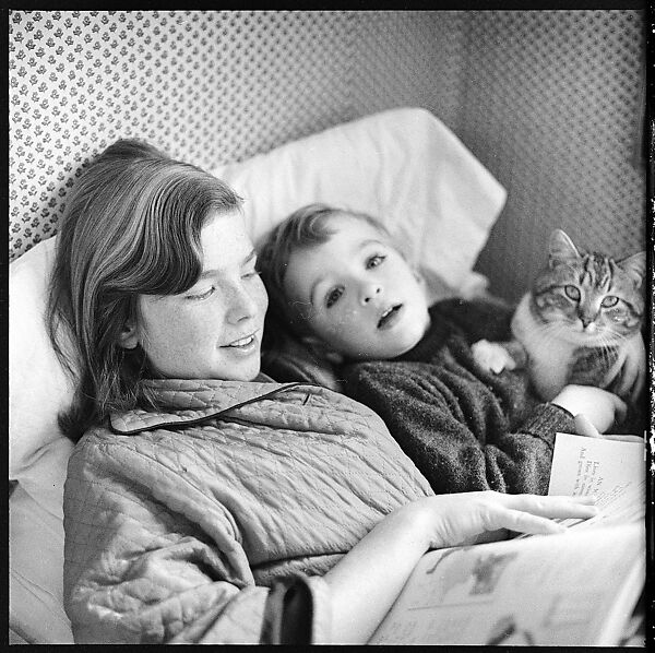 [48 Portraits of Coggeshall Children Reading in Bed; Caroline Blackwood; Robert and Mary Frank], Walker Evans (American, St. Louis, Missouri 1903–1975 New Haven, Connecticut), Film negative