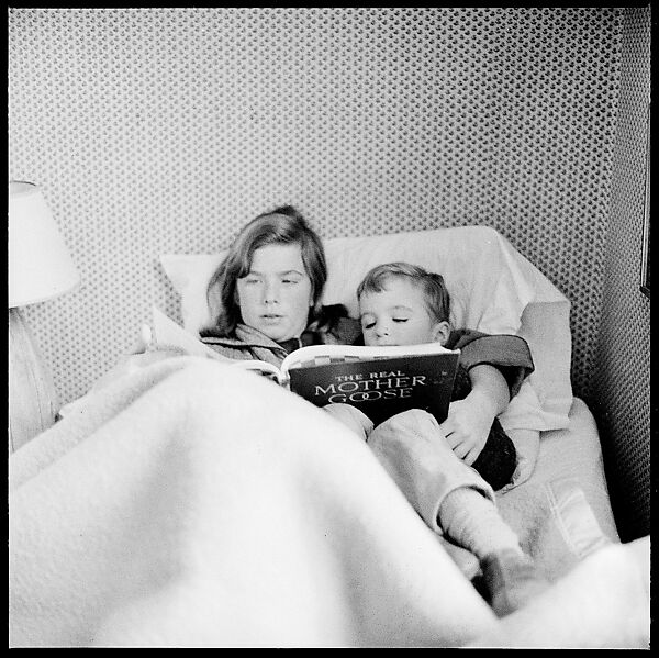 [48 Portraits of Coggeshall Children Reading in Bed; Caroline Blackwood; Robert and Mary Frank], Walker Evans (American, St. Louis, Missouri 1903–1975 New Haven, Connecticut), Film negative
