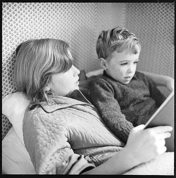 [48 Portraits of Coggeshall Children Reading in Bed; Caroline Blackwood; Robert and Mary Frank], Walker Evans (American, St. Louis, Missouri 1903–1975 New Haven, Connecticut), Film negative