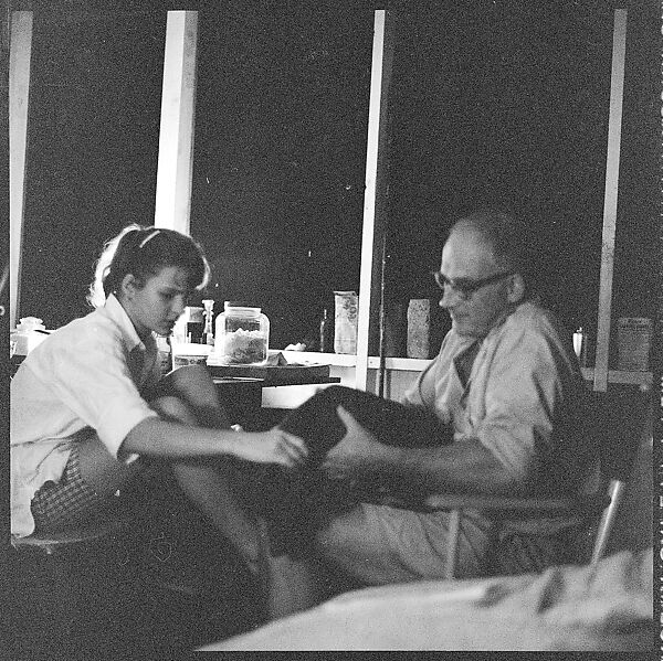 [57 Portraits and Views: Walker Evans, Clark and Billie Voorhees on Boat (24), Boats on Water (21), and Unidentified Man and Woman, Old Lyme, Connecticut (12)], Walker Evans (American, St. Louis, Missouri 1903–1975 New Haven, Connecticut), Film negative