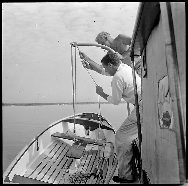[57 Portraits and Views: Walker Evans, Clark and Billie Voorhees on Boat (24), Boats on Water (21), and Unidentified Man and Woman, Old Lyme, Connecticut (12)], Walker Evans (American, St. Louis, Missouri 1903–1975 New Haven, Connecticut), Film negative