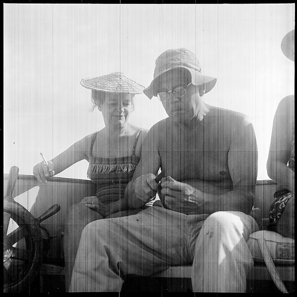 [57 Portraits and Views: Walker Evans, Clark and Billie Voorhees on Boat (24), Boats on Water (21), and Unidentified Man and Woman, Old Lyme, Connecticut (12)], Walker Evans (American, St. Louis, Missouri 1903–1975 New Haven, Connecticut), Film negative