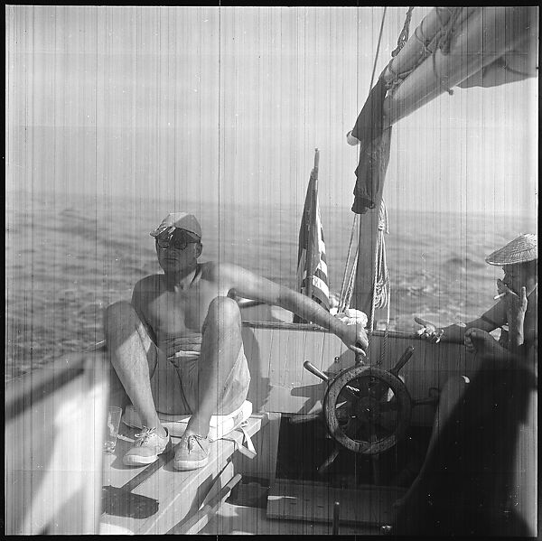 [57 Portraits and Views: Walker Evans, Clark and Billie Voorhees on Boat (24), Boats on Water (21), and Unidentified Man and Woman, Old Lyme, Connecticut (12)], Walker Evans (American, St. Louis, Missouri 1903–1975 New Haven, Connecticut), Film negative