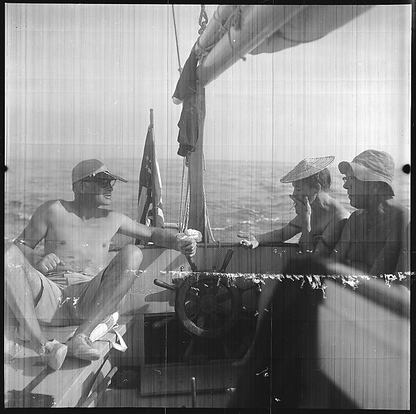 [57 Portraits and Views: Walker Evans, Clark and Billie Voorhees on Boat (24), Boats on Water (21), and Unidentified Man and Woman, Old Lyme, Connecticut (12)], Walker Evans (American, St. Louis, Missouri 1903–1975 New Haven, Connecticut), Film negative