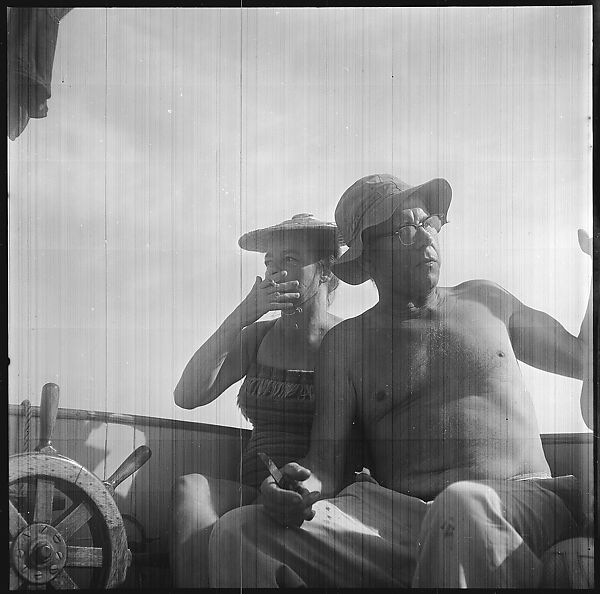 [57 Portraits and Views: Walker Evans, Clark and Billie Voorhees on Boat (24), Boats on Water (21), and Unidentified Man and Woman, Old Lyme, Connecticut (12)], Walker Evans (American, St. Louis, Missouri 1903–1975 New Haven, Connecticut), Film negative