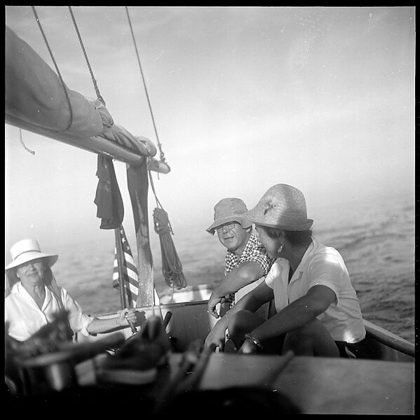 [57 Portraits and Views: Walker Evans, Clark and Billie Voorhees on Boat (24), Boats on Water (21), and Unidentified Man and Woman, Old Lyme, Connecticut (12)], Walker Evans (American, St. Louis, Missouri 1903–1975 New Haven, Connecticut), Film negative