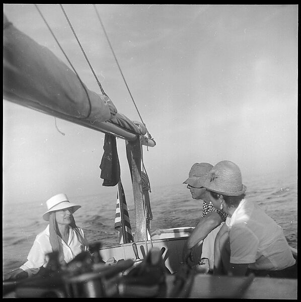 [57 Portraits and Views: Walker Evans, Clark and Billie Voorhees on Boat (24), Boats on Water (21), and Unidentified Man and Woman, Old Lyme, Connecticut (12)], Walker Evans (American, St. Louis, Missouri 1903–1975 New Haven, Connecticut), Film negative