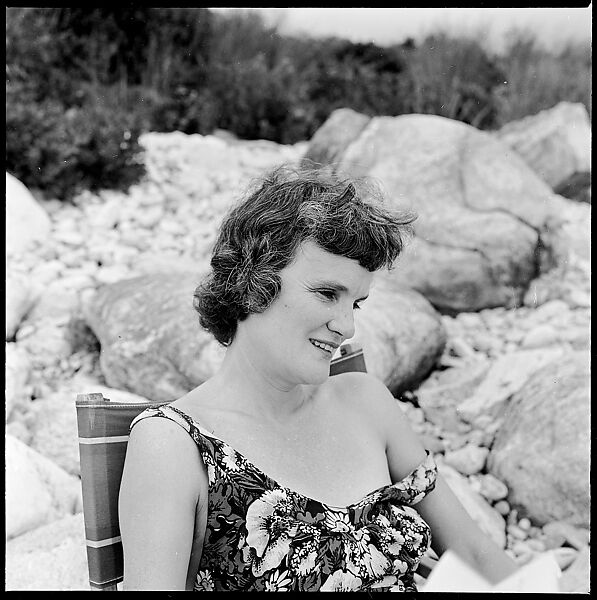 [24 Portraits of Eliza Parkinson Reading Newspaper on Beach, Possibly Fisher's Island, New York], Walker Evans (American, St. Louis, Missouri 1903–1975 New Haven, Connecticut), Film negative
