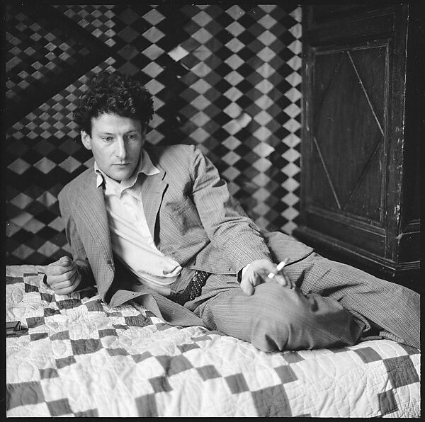 [12 Portraits of Lucian Freud Seated on Bed, London], Walker Evans (American, St. Louis, Missouri 1903–1975 New Haven, Connecticut), Film negative