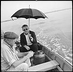 [3 Portraits of Walker Evans in Boat and Swimming], Unknown (American), Film negative