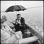 [3 Portraits of Walker Evans in Boat and Swimming], Unknown (American), Film negative