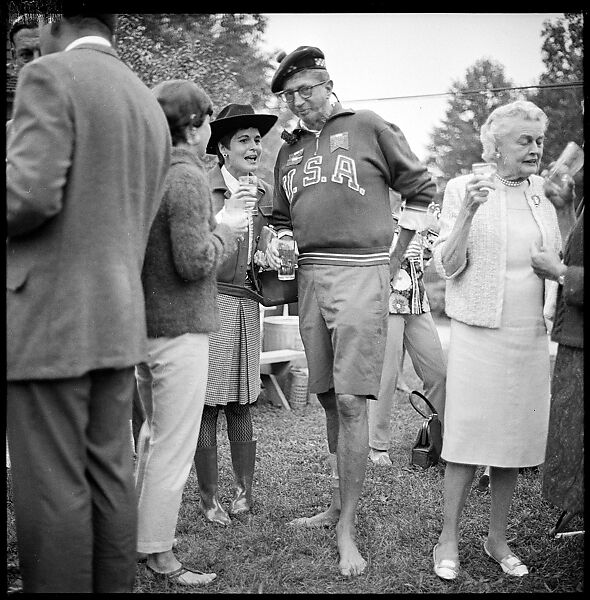 [175 Portraits and Snapshots: Ted Hilles and Gourlay Playing Golf at Old Lyme Country Club, Carrol Cooney Playing Bocce, Tennis Spectators, Croquet and Clambake at Blackpoint Country Club, Old Lyme, Connecticut], Walker Evans (American, St. Louis, Missouri 1903–1975 New Haven, Connecticut), Film negative 