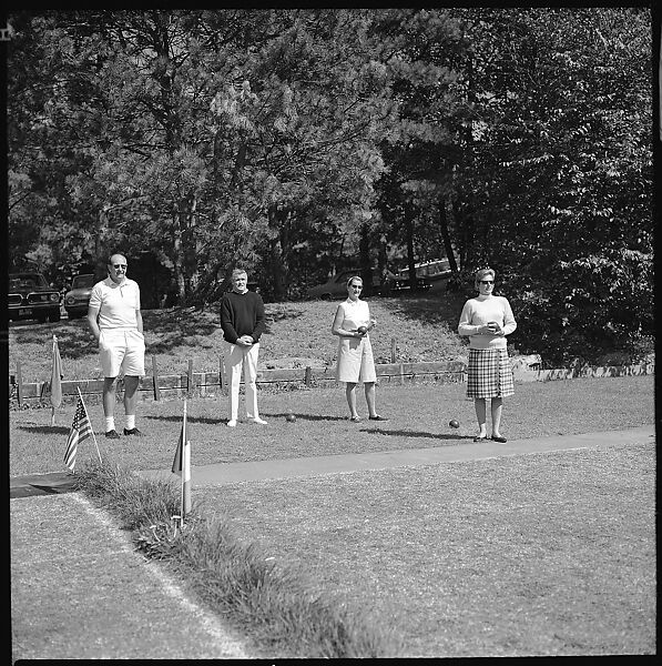 [175 Portraits and Snapshots: Ted Hilles and Gourlay Playing Golf at Old Lyme Country Club, Carrol Cooney Playing Bocce, Tennis Spectators, Croquet and Clambake at Blackpoint Country Club, Old Lyme, Connecticut], Walker Evans (American, St. Louis, Missouri 1903–1975 New Haven, Connecticut), Film negative