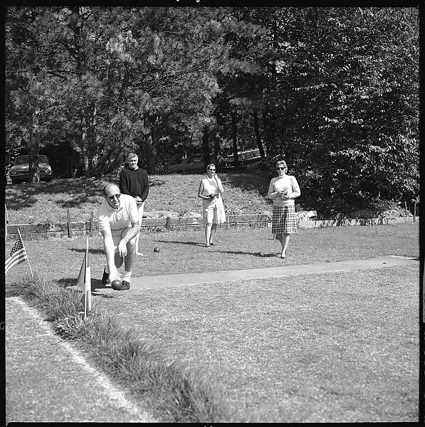[175 Portraits and Snapshots: Ted Hilles and Gourlay Playing Golf at Old Lyme Country Club, Carrol Cooney Playing Bocce, Tennis Spectators, Croquet and Clambake at Blackpoint Country Club, Old Lyme, Connecticut], Walker Evans (American, St. Louis, Missouri 1903–1975 New Haven, Connecticut), Film negative