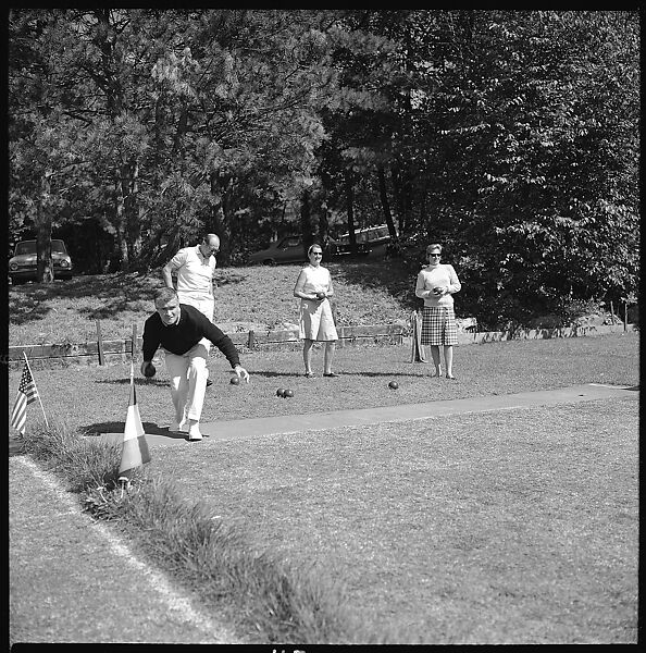 [175 Portraits and Snapshots: Ted Hilles and Gourlay Playing Golf at Old Lyme Country Club, Carrol Cooney Playing Bocce, Tennis Spectators, Croquet and Clambake at Blackpoint Country Club, Old Lyme, Connecticut], Walker Evans (American, St. Louis, Missouri 1903–1975 New Haven, Connecticut), Film negative
