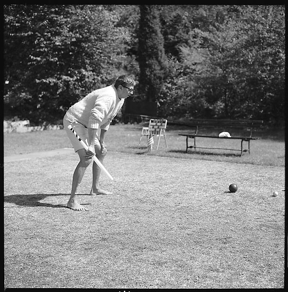 [175 Portraits and Snapshots: Ted Hilles and Gourlay Playing Golf at Old Lyme Country Club, Carrol Cooney Playing Bocce, Tennis Spectators, Croquet and Clambake at Blackpoint Country Club, Old Lyme, Connecticut], Walker Evans (American, St. Louis, Missouri 1903–1975 New Haven, Connecticut), Film negative