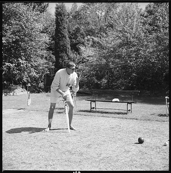 [175 Portraits and Snapshots: Ted Hilles and Gourlay Playing Golf at Old Lyme Country Club, Carrol Cooney Playing Bocce, Tennis Spectators, Croquet and Clambake at Blackpoint Country Club, Old Lyme, Connecticut], Walker Evans (American, St. Louis, Missouri 1903–1975 New Haven, Connecticut), Film negative