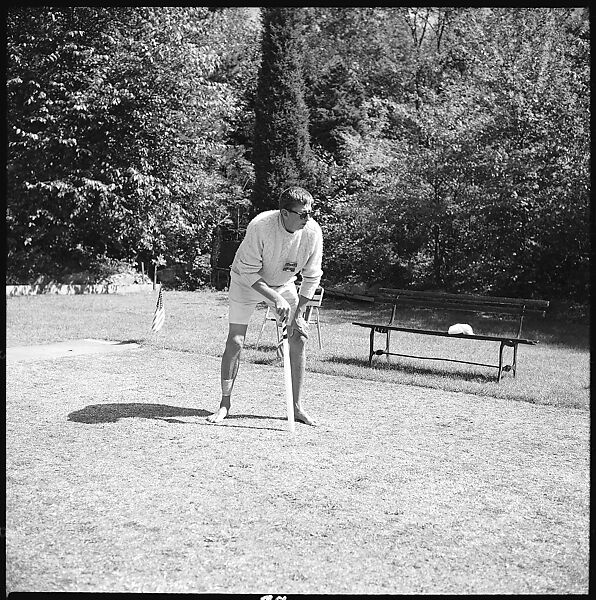 [175 Portraits and Snapshots: Ted Hilles and Gourlay Playing Golf at Old Lyme Country Club, Carrol Cooney Playing Bocce, Tennis Spectators, Croquet and Clambake at Blackpoint Country Club, Old Lyme, Connecticut], Walker Evans (American, St. Louis, Missouri 1903–1975 New Haven, Connecticut), Film negative