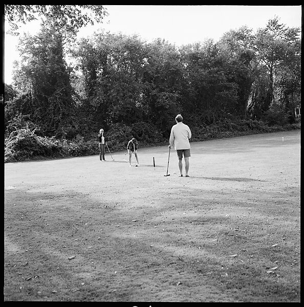 [175 Portraits and Snapshots: Ted Hilles and Gourlay Playing Golf at Old Lyme Country Club, Carrol Cooney Playing Bocce, Tennis Spectators, Croquet and Clambake at Blackpoint Country Club, Old Lyme, Connecticut], Walker Evans (American, St. Louis, Missouri 1903–1975 New Haven, Connecticut), Film negative