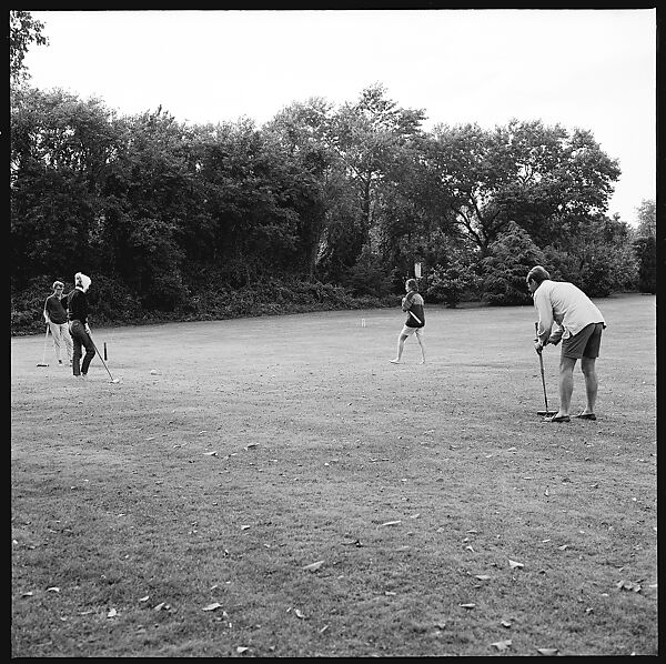 [175 Portraits and Snapshots: Ted Hilles and Gourlay Playing Golf at Old Lyme Country Club, Carrol Cooney Playing Bocce, Tennis Spectators, Croquet and Clambake at Blackpoint Country Club, Old Lyme, Connecticut], Walker Evans (American, St. Louis, Missouri 1903–1975 New Haven, Connecticut), Film negative