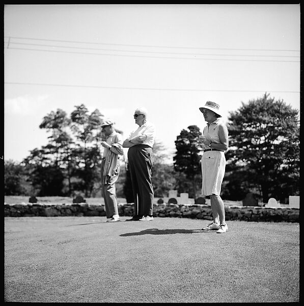 [175 Portraits and Snapshots: Ted Hilles and Gourlay Playing Golf at Old Lyme Country Club, Carrol Cooney Playing Bocce, Tennis Spectators, Croquet and Clambake at Blackpoint Country Club, Old Lyme, Connecticut], Walker Evans (American, St. Louis, Missouri 1903–1975 New Haven, Connecticut), Film negative