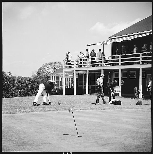[175 Portraits and Snapshots: Ted Hilles and Gourlay Playing Golf at Old Lyme Country Club, Carrol Cooney Playing Bocce, Tennis Spectators, Croquet and Clambake at Blackpoint Country Club, Old Lyme, Connecticut], Walker Evans (American, St. Louis, Missouri 1903–1975 New Haven, Connecticut), Film negative