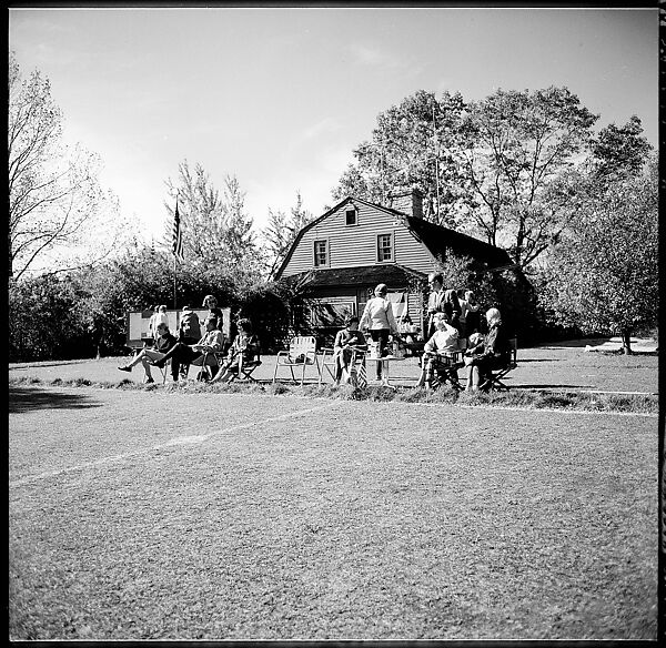 [89 Portraits and Snapshots: Carrol Cooney and Bocce Tournament Spectators, Turtle at Old Lyme Country Club, Old Lyme, Connecticut], Walker Evans (American, St. Louis, Missouri 1903–1975 New Haven, Connecticut), Film negative