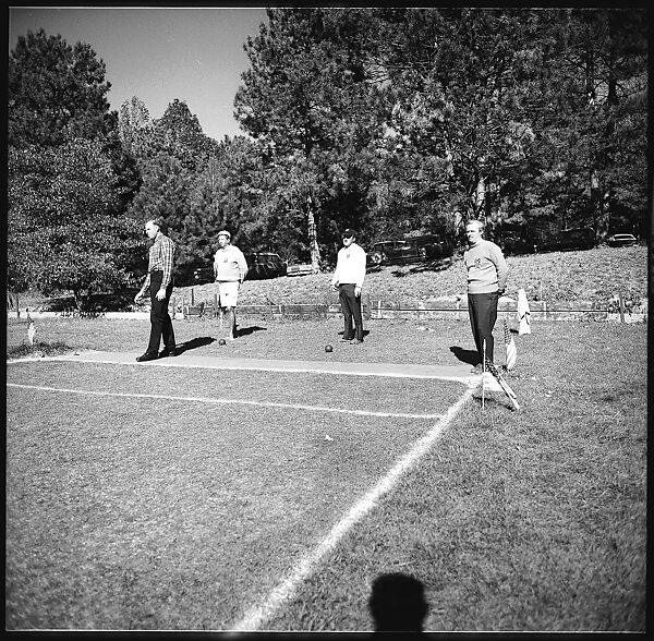 [89 Portraits and Snapshots: Carrol Cooney and Bocce Tournament Spectators, Turtle at Old Lyme Country Club, Old Lyme, Connecticut], Walker Evans (American, St. Louis, Missouri 1903–1975 New Haven, Connecticut), Film negative