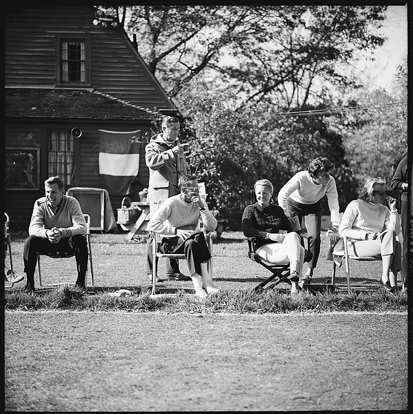 [89 Portraits and Snapshots: Carrol Cooney and Bocce Tournament Spectators, Turtle at Old Lyme Country Club, Old Lyme, Connecticut], Walker Evans (American, St. Louis, Missouri 1903–1975 New Haven, Connecticut), Film negative