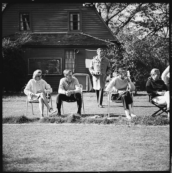 [89 Portraits and Snapshots: Carrol Cooney and Bocce Tournament Spectators, Turtle at Old Lyme Country Club, Old Lyme, Connecticut], Walker Evans (American, St. Louis, Missouri 1903–1975 New Haven, Connecticut), Film negative