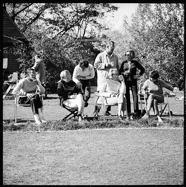 [89 Portraits and Snapshots: Carrol Cooney and Bocce Tournament Spectators, Turtle at Old Lyme Country Club, Old Lyme, Connecticut], Walker Evans (American, St. Louis, Missouri 1903–1975 New Haven, Connecticut), Film negative