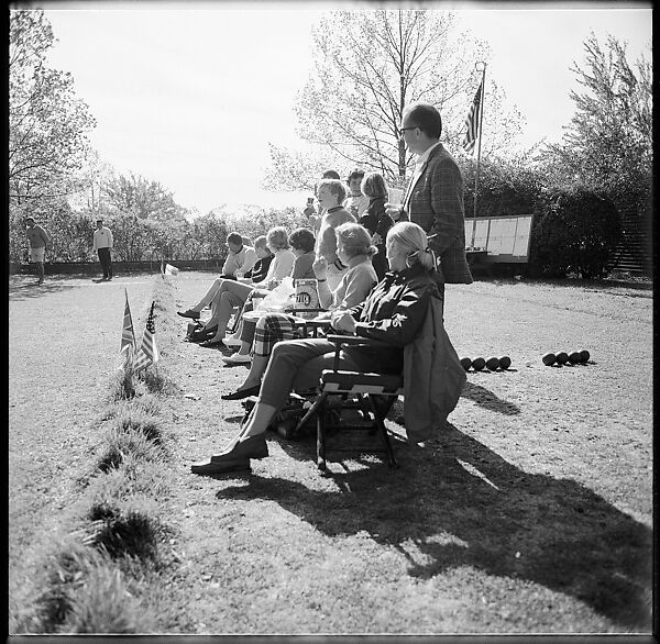 [89 Portraits and Snapshots: Carrol Cooney and Bocce Tournament Spectators, Turtle at Old Lyme Country Club, Old Lyme, Connecticut], Walker Evans (American, St. Louis, Missouri 1903–1975 New Haven, Connecticut), Film negative