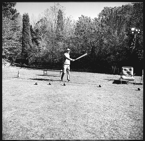 [89 Portraits and Snapshots: Carrol Cooney and Bocce Tournament Spectators, Turtle at Old Lyme Country Club, Old Lyme, Connecticut], Walker Evans (American, St. Louis, Missouri 1903–1975 New Haven, Connecticut), Film negative