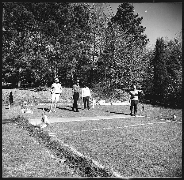 [89 Portraits and Snapshots: Carrol Cooney and Bocce Tournament Spectators, Turtle at Old Lyme Country Club, Old Lyme, Connecticut], Walker Evans (American, St. Louis, Missouri 1903–1975 New Haven, Connecticut), Film negative