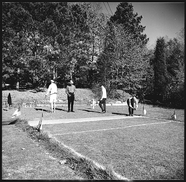 [89 Portraits and Snapshots: Carrol Cooney and Bocce Tournament Spectators, Turtle at Old Lyme Country Club, Old Lyme, Connecticut], Walker Evans (American, St. Louis, Missouri 1903–1975 New Haven, Connecticut), Film negative