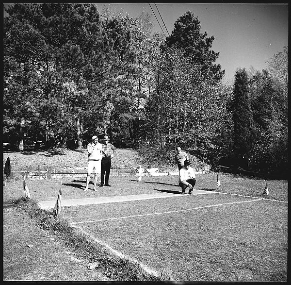 [89 Portraits and Snapshots: Carrol Cooney and Bocce Tournament Spectators, Turtle at Old Lyme Country Club, Old Lyme, Connecticut], Walker Evans (American, St. Louis, Missouri 1903–1975 New Haven, Connecticut), Film negative