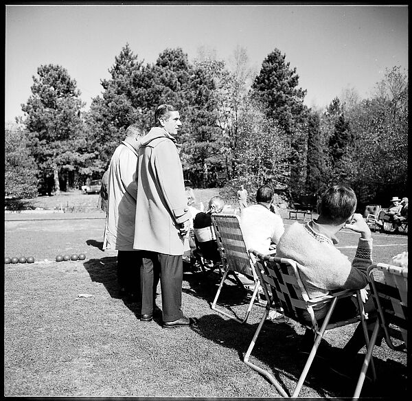 [89 Portraits and Snapshots: Carrol Cooney and Bocce Tournament Spectators, Turtle at Old Lyme Country Club, Old Lyme, Connecticut], Walker Evans (American, St. Louis, Missouri 1903–1975 New Haven, Connecticut), Film negative