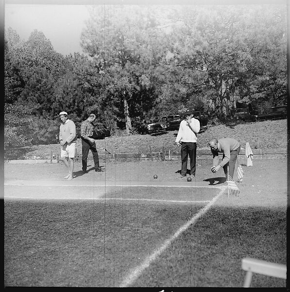 [89 Portraits and Snapshots: Carrol Cooney and Bocce Tournament Spectators, Turtle at Old Lyme Country Club, Old Lyme, Connecticut], Walker Evans (American, St. Louis, Missouri 1903–1975 New Haven, Connecticut), Film negative