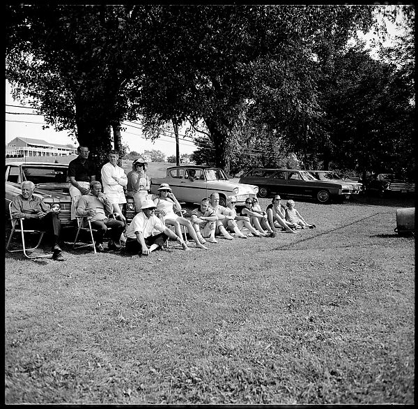 [89 Portraits and Snapshots: Carrol Cooney and Bocce Tournament Spectators, Turtle at Old Lyme Country Club, Old Lyme, Connecticut], Walker Evans (American, St. Louis, Missouri 1903–1975 New Haven, Connecticut), Film negative