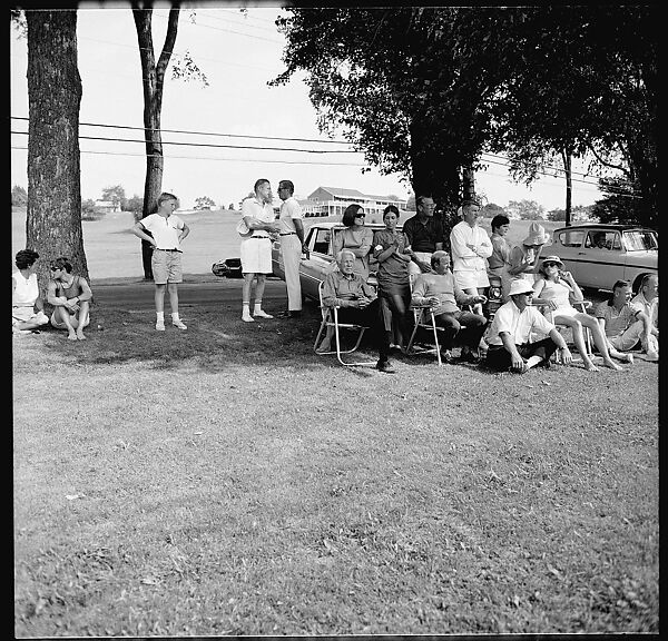 [89 Portraits and Snapshots: Carrol Cooney and Bocce Tournament Spectators, Turtle at Old Lyme Country Club, Old Lyme, Connecticut], Walker Evans (American, St. Louis, Missouri 1903–1975 New Haven, Connecticut), Film negative