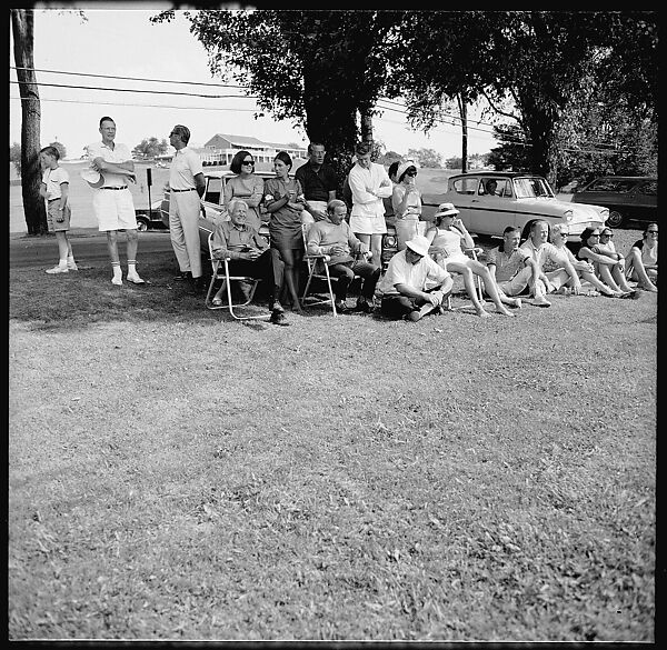 [89 Portraits and Snapshots: Carrol Cooney and Bocce Tournament Spectators, Turtle at Old Lyme Country Club, Old Lyme, Connecticut], Walker Evans (American, St. Louis, Missouri 1903–1975 New Haven, Connecticut), Film negative