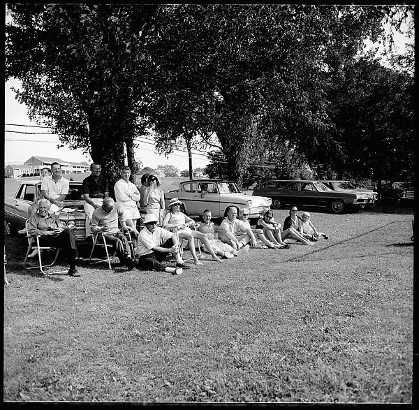 [89 Portraits and Snapshots: Carrol Cooney and Bocce Tournament Spectators, Turtle at Old Lyme Country Club, Old Lyme, Connecticut], Walker Evans (American, St. Louis, Missouri 1903–1975 New Haven, Connecticut), Film negative