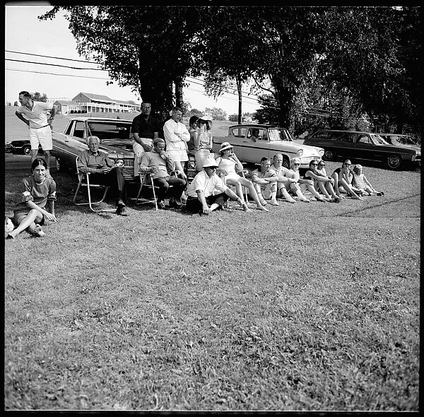 [89 Portraits and Snapshots: Carrol Cooney and Bocce Tournament Spectators, Turtle at Old Lyme Country Club, Old Lyme, Connecticut], Walker Evans (American, St. Louis, Missouri 1903–1975 New Haven, Connecticut), Film negative