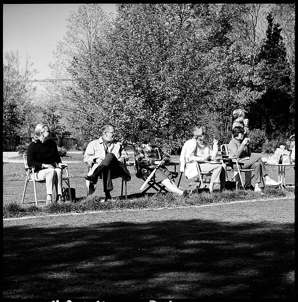 [89 Portraits and Snapshots: Carrol Cooney and Bocce Tournament Spectators, Turtle at Old Lyme Country Club, Old Lyme, Connecticut], Walker Evans (American, St. Louis, Missouri 1903–1975 New Haven, Connecticut), Film negative
