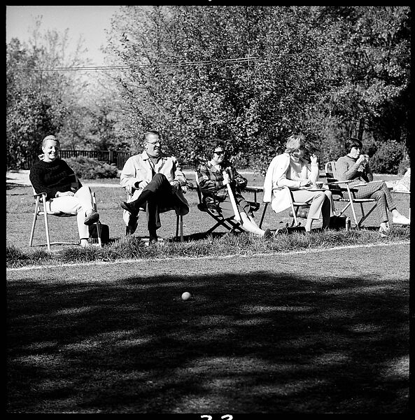 [89 Portraits and Snapshots: Carrol Cooney and Bocce Tournament Spectators, Turtle at Old Lyme Country Club, Old Lyme, Connecticut], Walker Evans (American, St. Louis, Missouri 1903–1975 New Haven, Connecticut), Film negative