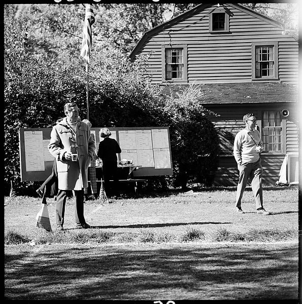 [89 Portraits and Snapshots: Carrol Cooney and Bocce Tournament Spectators, Turtle at Old Lyme Country Club, Old Lyme, Connecticut], Walker Evans (American, St. Louis, Missouri 1903–1975 New Haven, Connecticut), Film negative