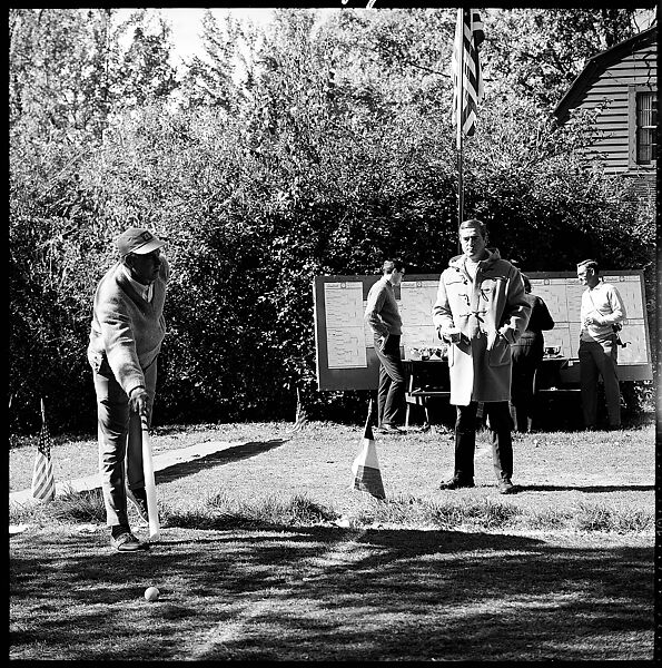 [89 Portraits and Snapshots: Carrol Cooney and Bocce Tournament Spectators, Turtle at Old Lyme Country Club, Old Lyme, Connecticut], Walker Evans (American, St. Louis, Missouri 1903–1975 New Haven, Connecticut), Film negative
