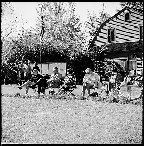 [89 Portraits and Snapshots: Carrol Cooney and Bocce Tournament Spectators, Turtle at Old Lyme Country Club, Old Lyme, Connecticut], Walker Evans (American, St. Louis, Missouri 1903–1975 New Haven, Connecticut), Film negative