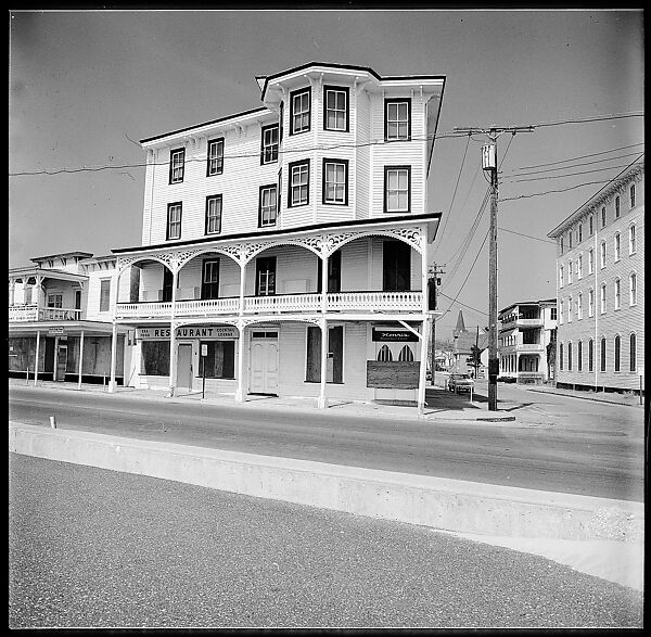 [103 Portraits, Views, and Studies: Jane Mayall, Victorian Seaside Architecture Possibly at Cape May, New Jersey, and Cemetery Scenes and Gravestone Studies], Walker Evans (American, St. Louis, Missouri 1903–1975 New Haven, Connecticut), Film negative