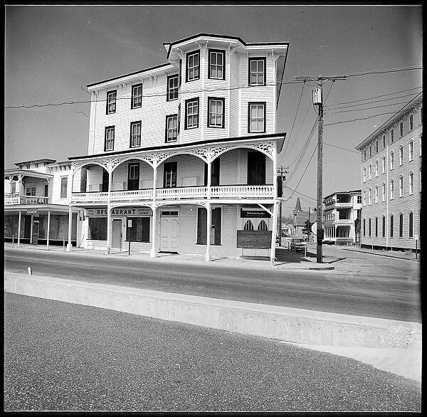 [103 Portraits, Views, and Studies: Jane Mayall, Victorian Seaside Architecture Possibly at Cape May, New Jersey, and Cemetery Scenes and Gravestone Studies], Walker Evans (American, St. Louis, Missouri 1903–1975 New Haven, Connecticut), Film negative